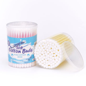 Customized Cleaning Cotton Buds 100% Pure Cotton Souble Ttips Makeup Cotton Swab Stick